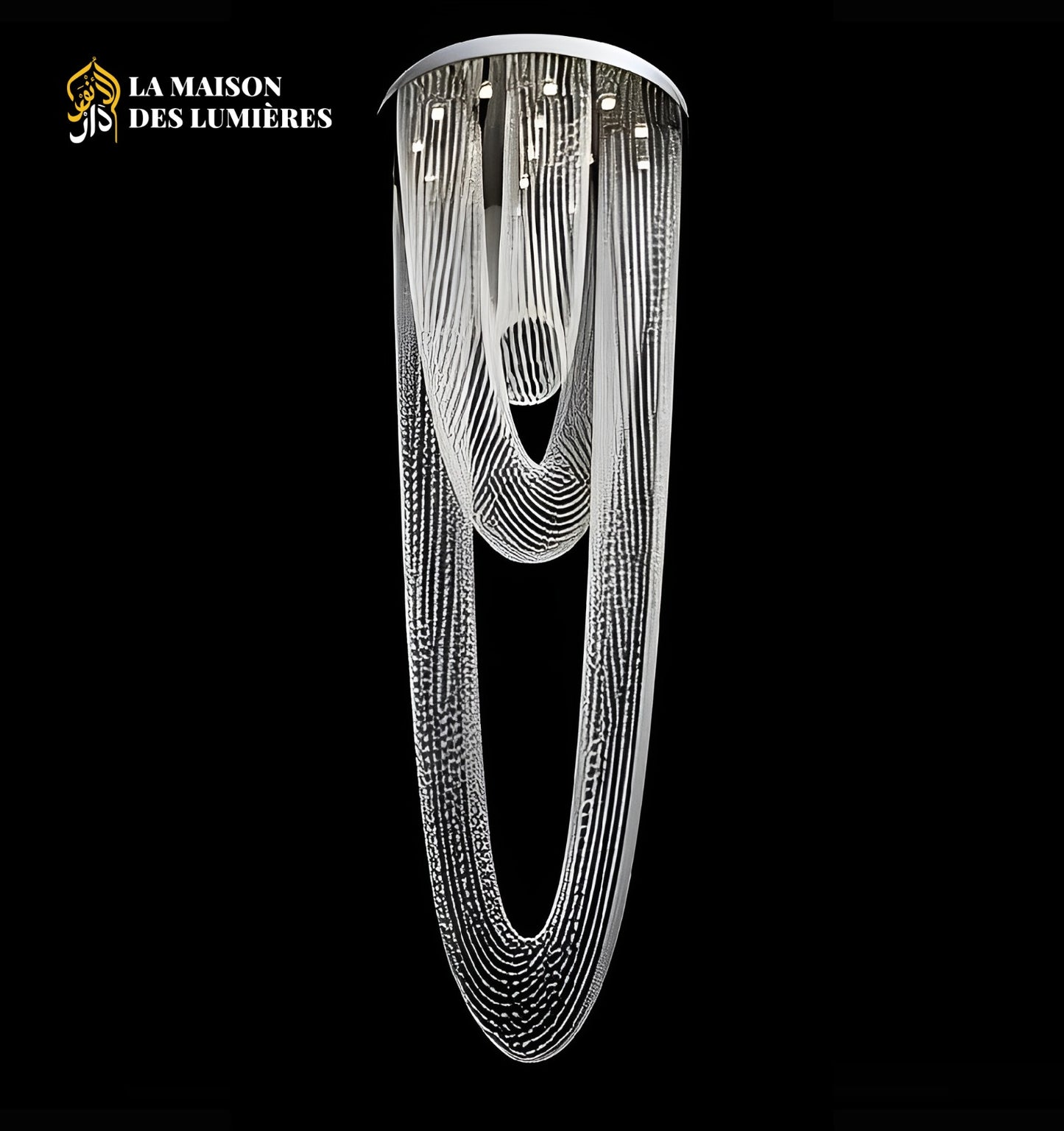 Lustre Contemporain en Cristal – Élégance Luxueuse