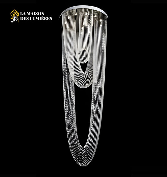Lustre Contemporain en Cristal – Élégance Luxueuse
