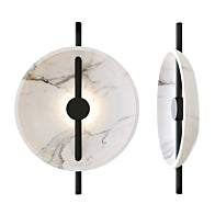 Applique Murale Design Marbre et Métal Noir – Éclairage Moderne