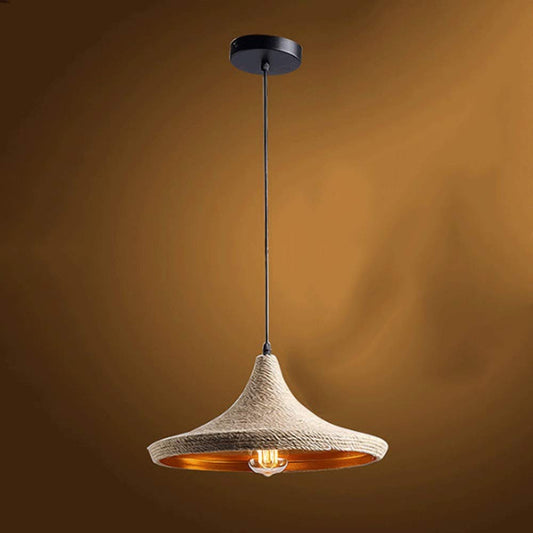 Suspension Design Naturel – Abat-jour en Rotin Tressé
