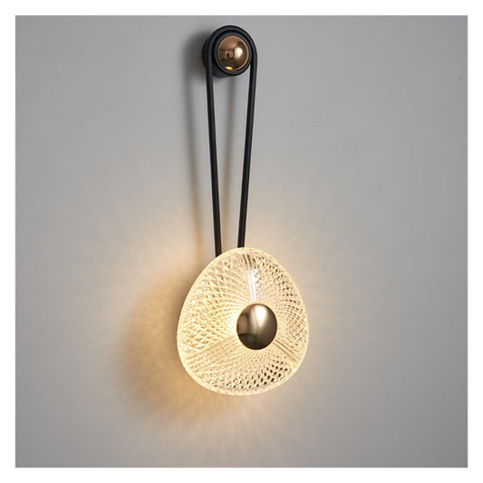 Applique Murale LED Verre Sculpté – Design Artistique & Moderne