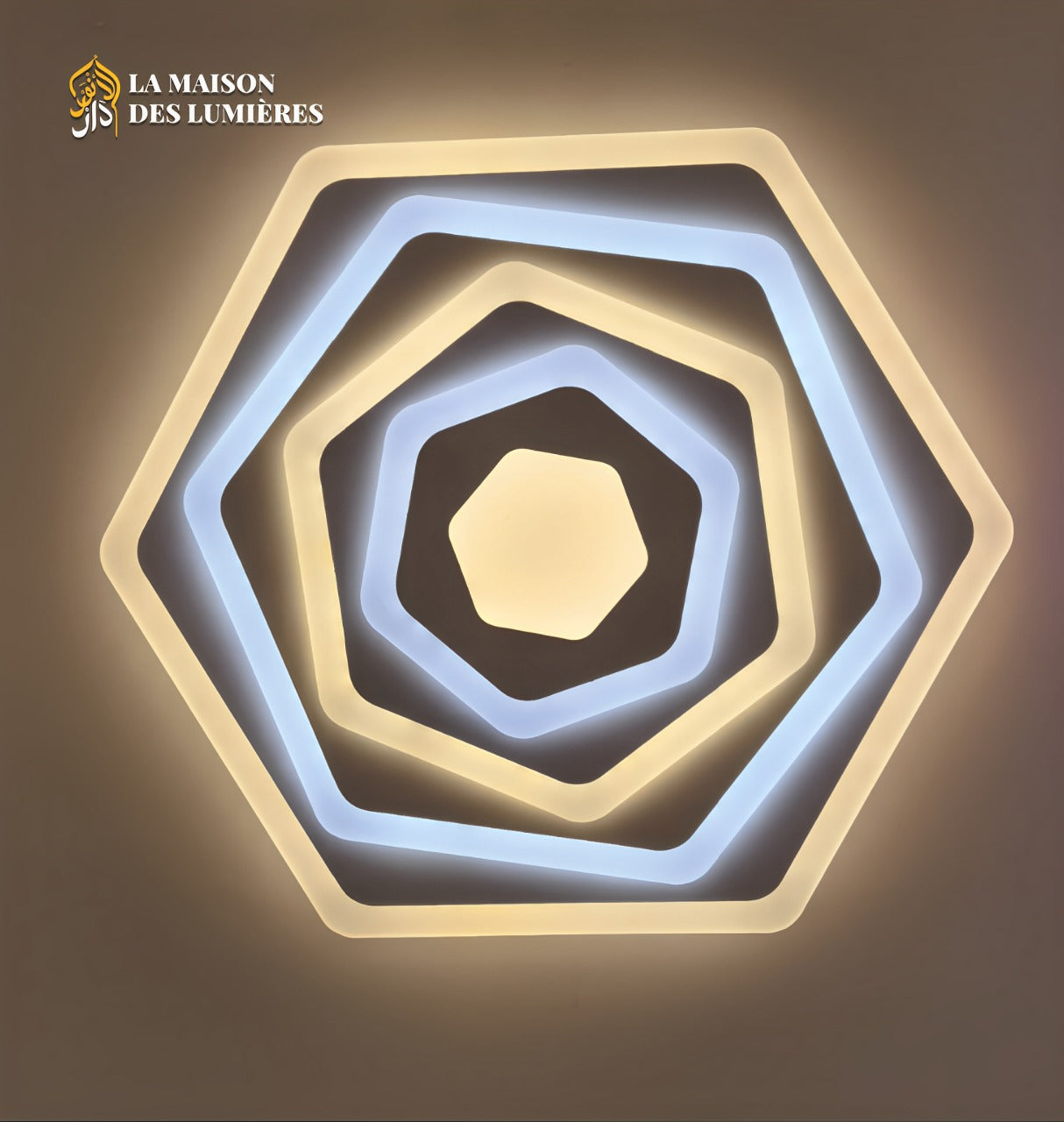 Plafonnier LED Hexagonal Design Moderne – Éclairage Décoratif