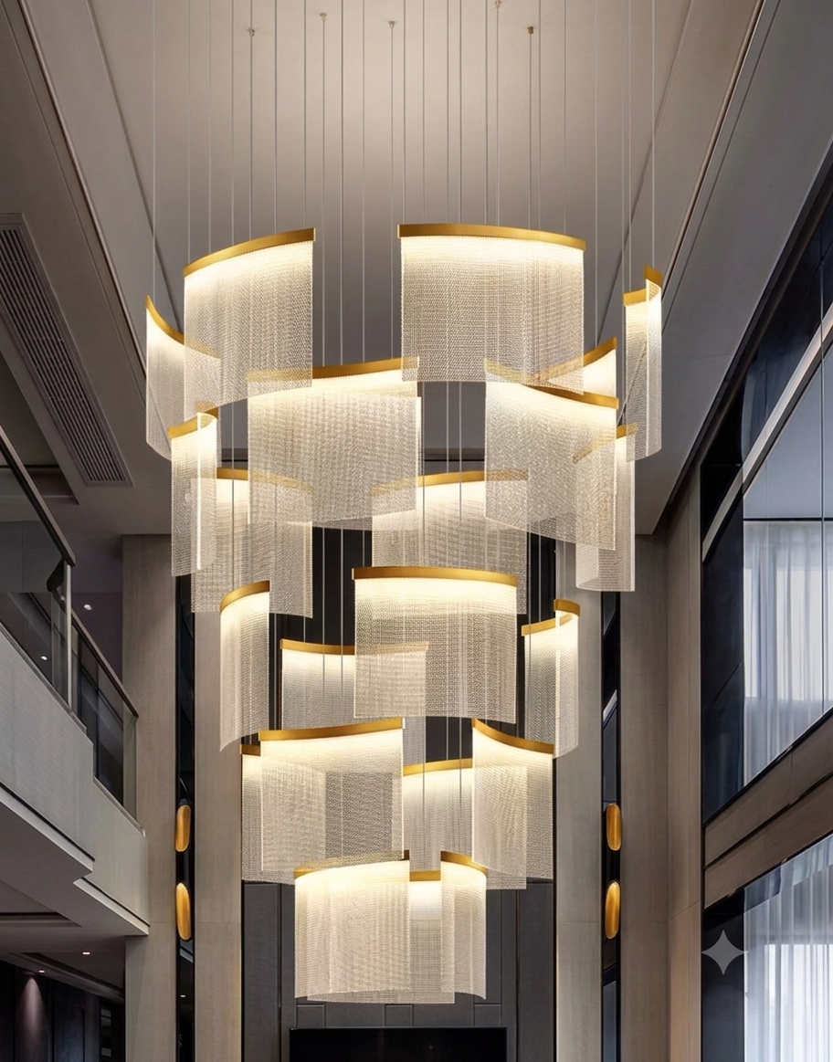 Lustre Cascade Design Contemporain