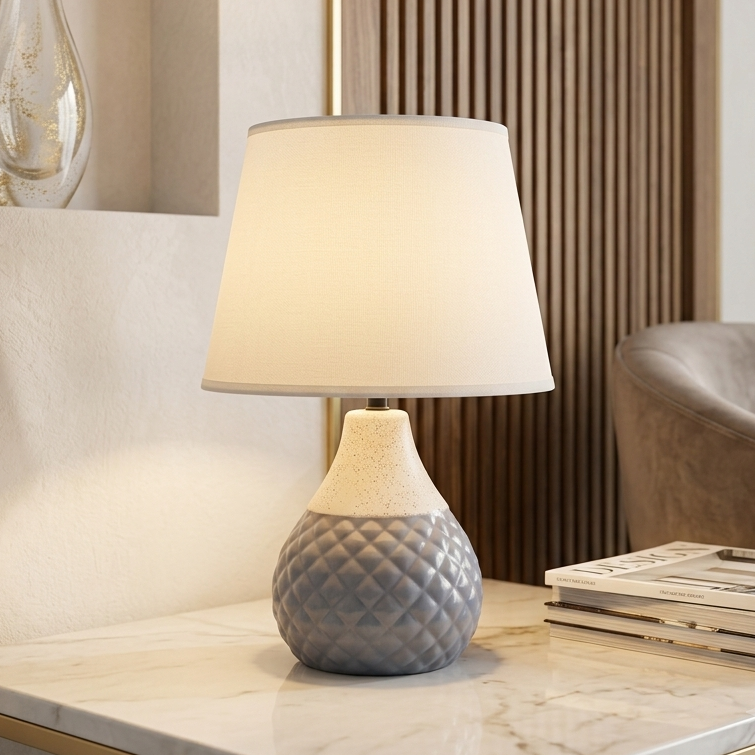 Lampe de Table Élégance Céramique Gris