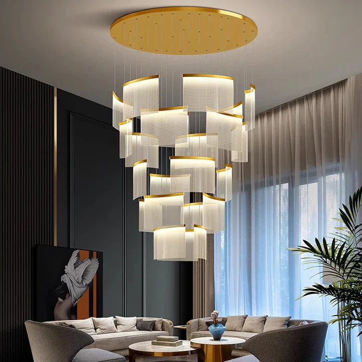 Lustre Cascade Design Contemporain