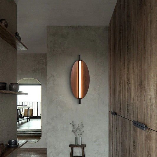 Applique Murale LED Bois & Métal – Style Contemporain