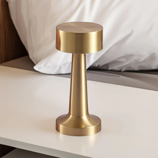 Lampe de table LED sans fil – Design doré minimaliste