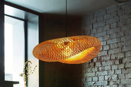Suspension Design Rotin – Tressage Naturel et Élégant