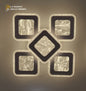 Plafonnier LED Design Géométrique Cristal – Carrés Lumineux
