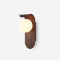 Applique Murale LED Moderne en Bois et Verre Opalin
