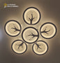 Plafonnier LED Design Floral – Branches & Cristaux Éclatants