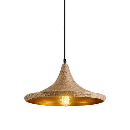 Suspension Design Naturel – Abat-jour en Rotin Tressé