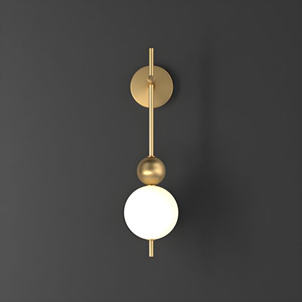 Applique Murale Design Globe – Laiton & Verre Opale