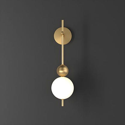 Applique Murale Design Globe – Laiton & Verre Opale