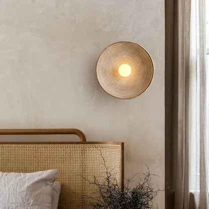 Applique Murale Ronde en Raphia Naturel – Fait Main
