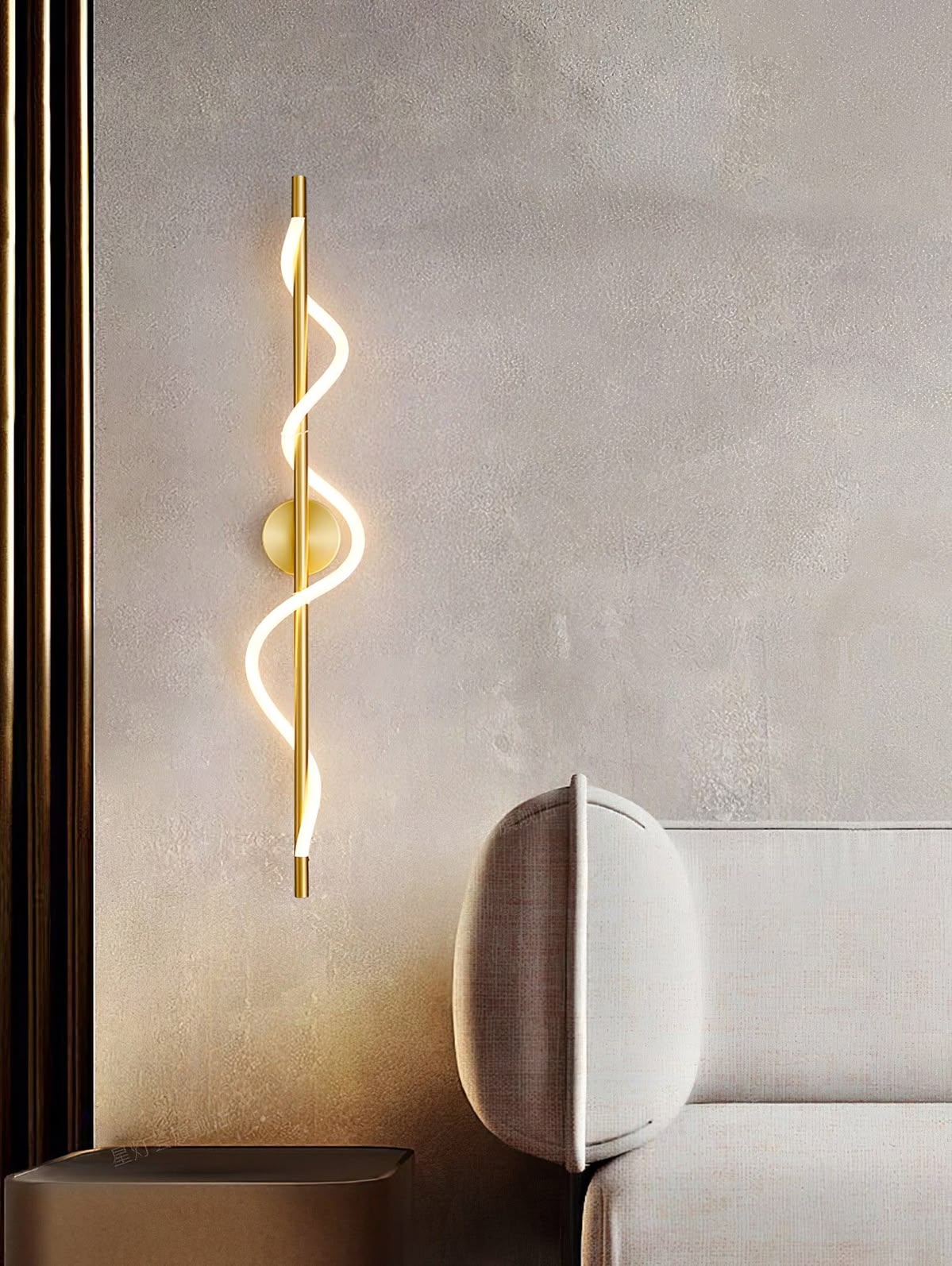 Applique Murale LED Moderne en Bois et Verre Opalin