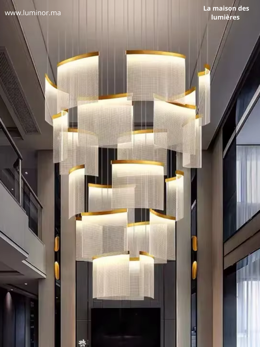 Lustre Cascade Design Contemporain