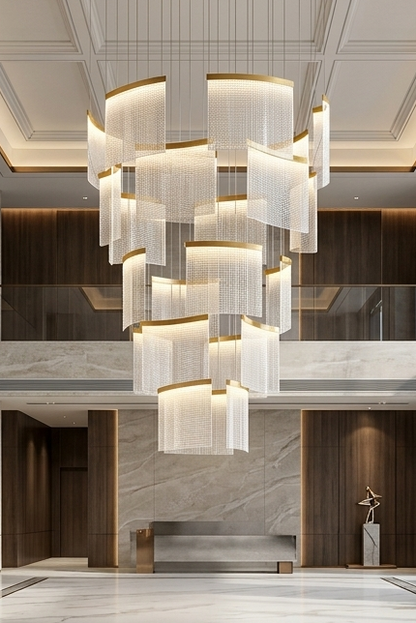 Lustre Cascade Design Contemporain