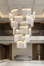 Lustre Cascade Design Contemporain