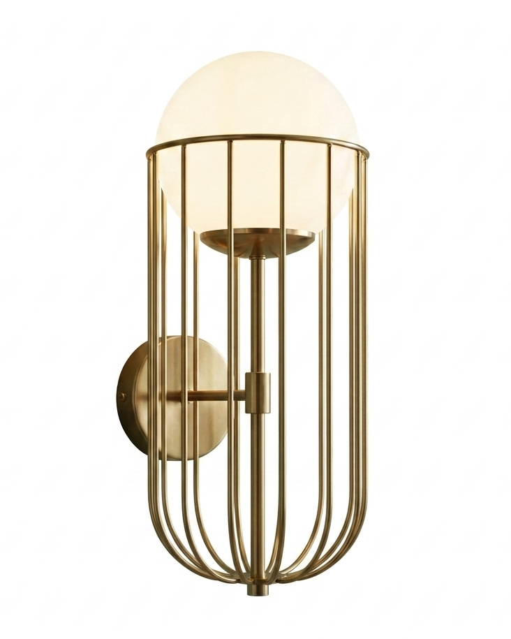 Applique Murale "Luna Cage" Dorée