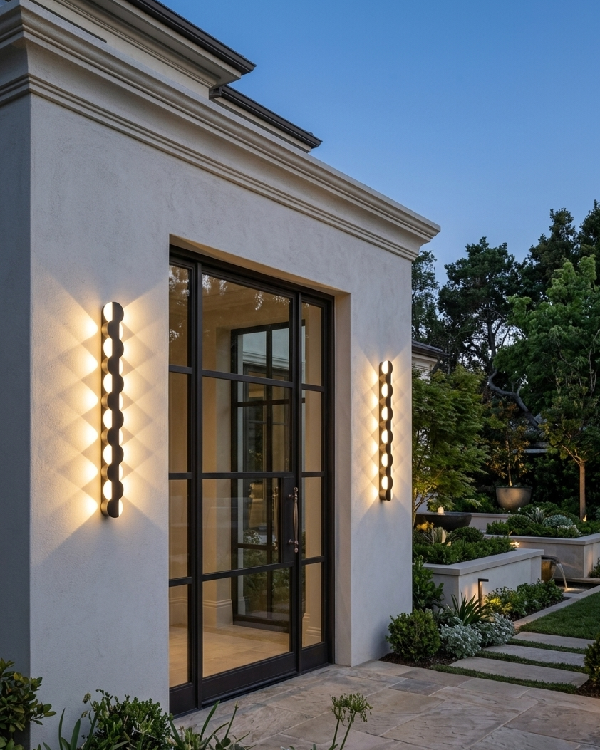 Linear Wall Light "Luminous Wave" - Outdoor Wave LED Wall Light