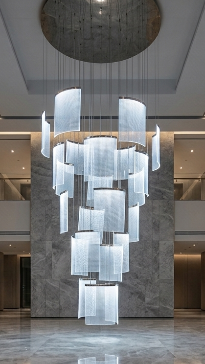 Lustre Cascade Design Contemporain