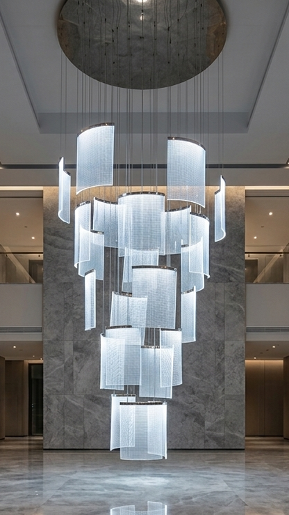 Lustre Cascade Design Contemporain