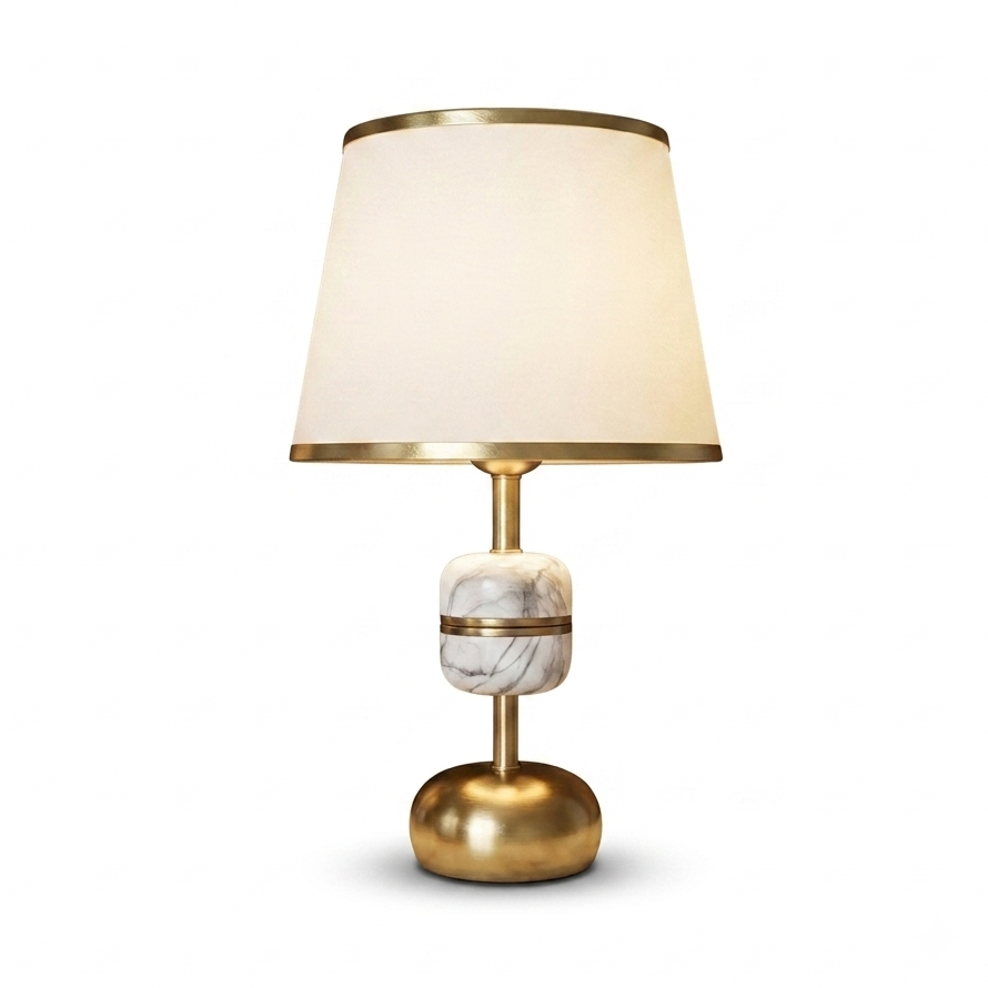 Lampe de Table Luxe Marbre & Or – Élégance Intemporelle
