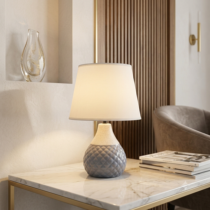 Lampe de Table Élégance Céramique Gris
