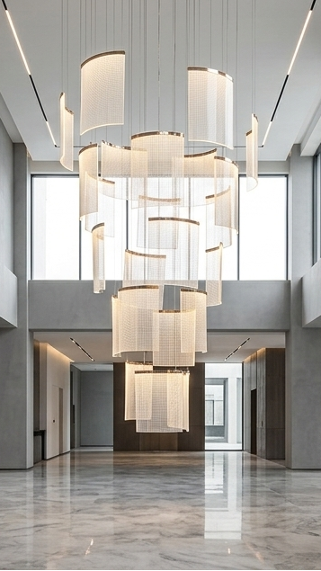 Lustre Cascade Design Contemporain