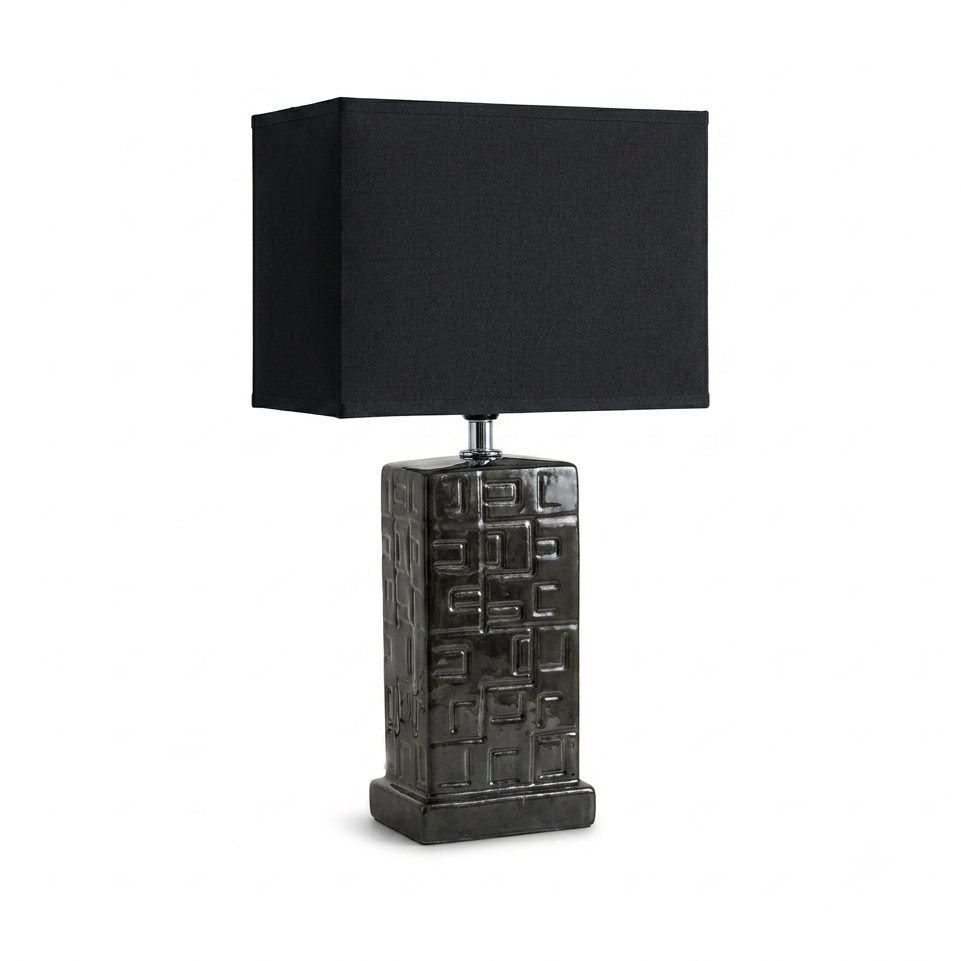 Lampe de Table Moderne Noire – Design Géométrique