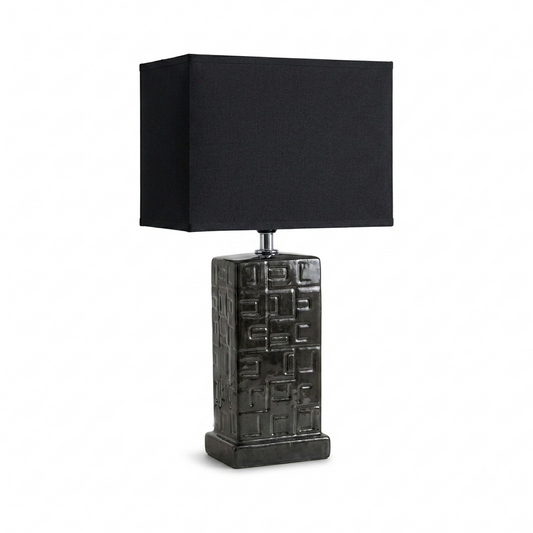 Lampe de Table Moderne Noire – Design Géométrique