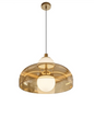 Suspension Design Dôme Ambré Doré