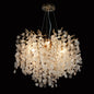 Lustre Feuillage Cristal & Doré – Élégance Naturelle