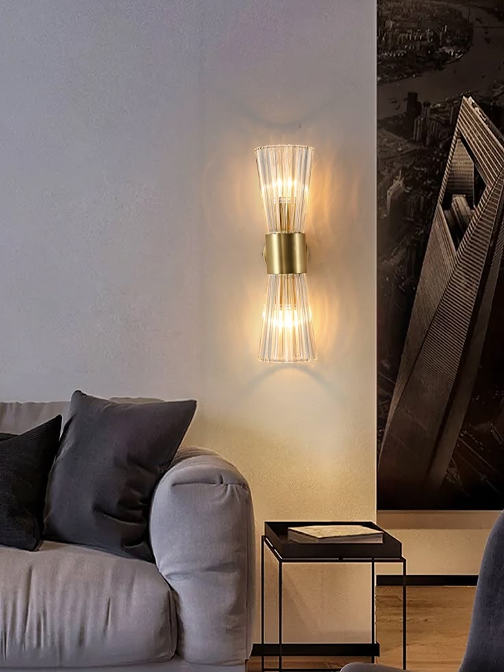 Applique Murale LED Cristal Dorée