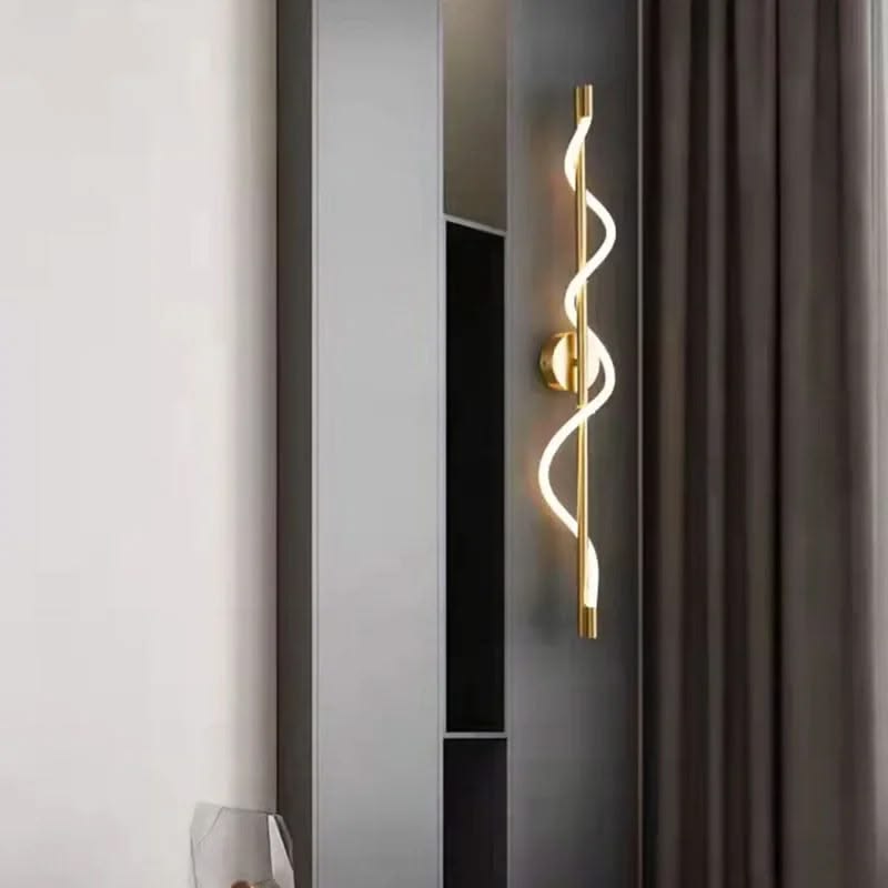 Applique Murale LED Moderne en Bois et Verre Opalin
