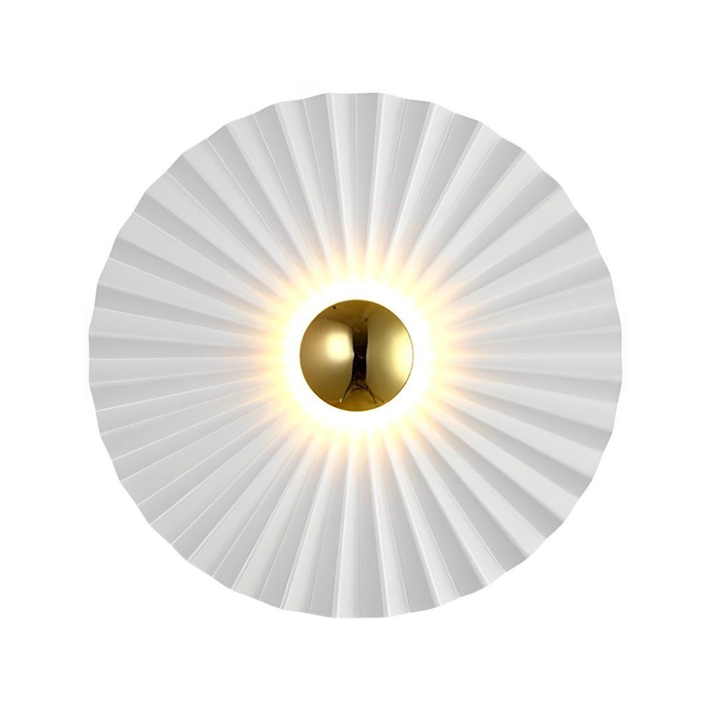 Appliqué Murale Ronde "Soleil Plissé" - Sun Fan Wall Light