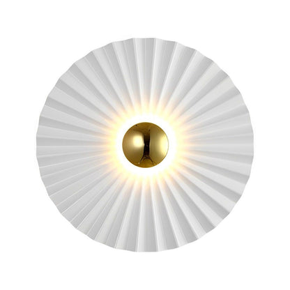 Appliqué Murale Ronde "Soleil Plissé" - Sun Fan Wall Light
