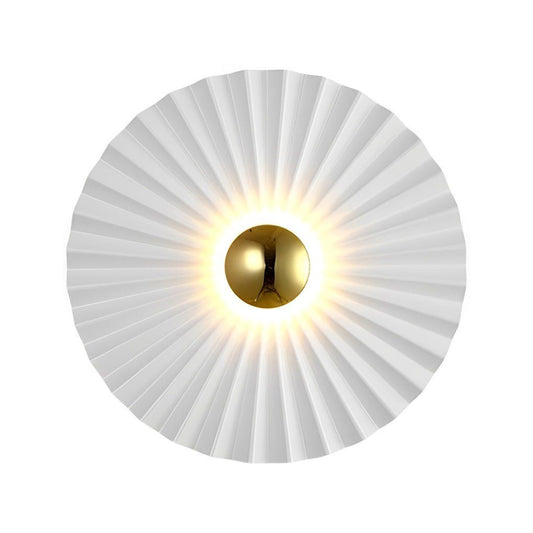 Appliqué Murale Ronde "Soleil Plissé" - Sun Fan Wall Light